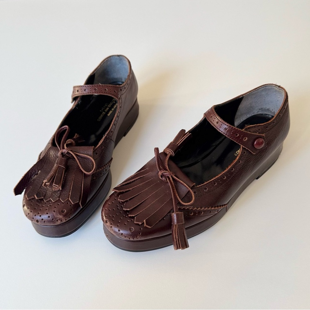 Tricot Comme des Garçons Brown Tassel Mary Jane Loafers - Picture 13 of 13